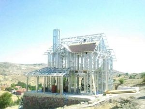 Enerji verimliliği sağlayan çelik ev için yalıtım sistemi.